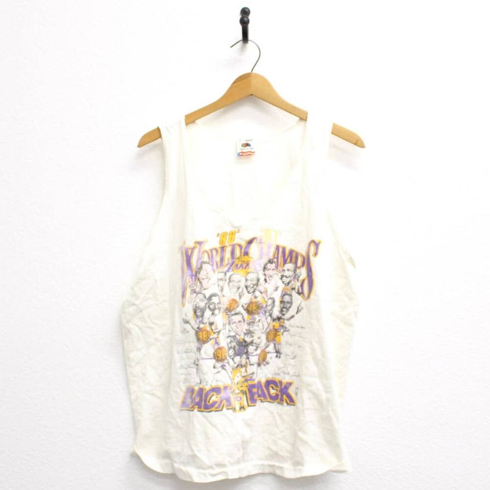 Vintage Los Angeles LA Lakers Basketball World Champions 1988 Tank Top XL